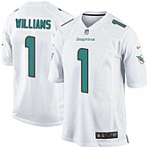 Nike Men & Women & Youth Dolphins #1 Williams White Team Color Game Jersey,baseball caps,new era cap wholesale,wholesale hats